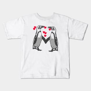 African Penguin Valentines Kids T-Shirt